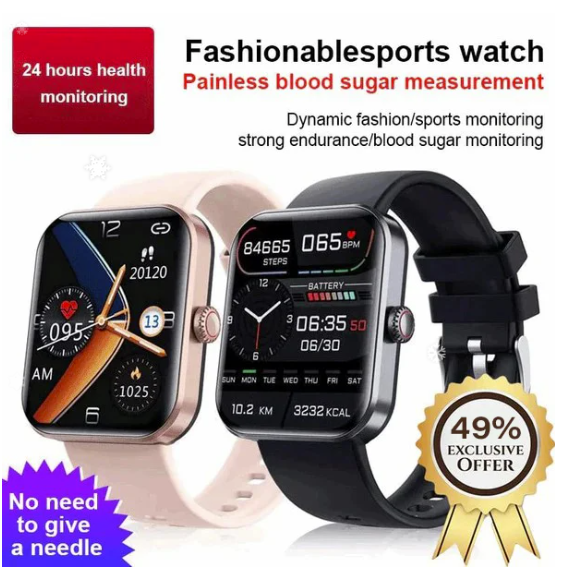 [All day monitoring of heart rate and blood pressure] Bluetooth fashion smartwatch（Buy 2 Free Shipping）