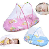 Portable Foldable Baby Kids Infant Bed Dot Zipper Mosquito Net Tent Sleeping Cushion